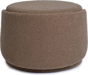 Кафяво-сива табуретка от прежда с примки от букле Anthea – Yes Everyday