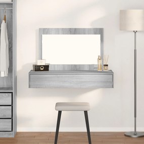 Sonata H Стенно тоалетно бюро сиво 100x40x70 см