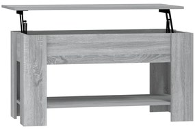 819273 vidaXL Кафе маса, сив сонома, 101x49x52 см, инженерно дърво