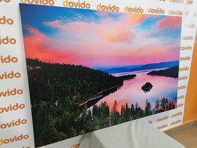 Картина на платно – Езеро при залез
