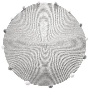 Детски килим atmosphera Pompom, Сив, 90 cm