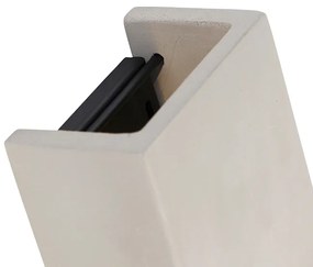 Индустриален стенен аплик сив бетон правоъгълен - Meaux