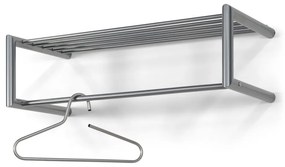 Метална стенна закачалка в сребристо с рафт Smooth - Spinder Design