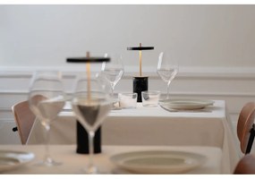 Черна мраморна LED затъмняваща се настолна лампа с метален абажур (височина 25,5 cm) Asteria Move Mini – UMAGE