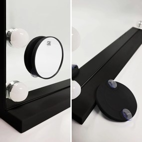 Огледало LED HOLLYWOOD Black 80x60