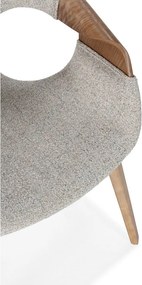 Бежови тапицирани трапезни столове в комплект с подлакътници 2 бр. Elif – MOME