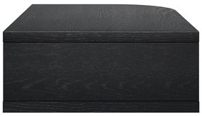 Черно нощно шкафче от дъб Farsta – Woodman