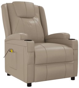 321317 vidaXL Масажен стол, капучино, изкуствена кожа