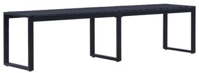 49493 vidaXL Градинска пейка, 180 см, PS дъска, черна