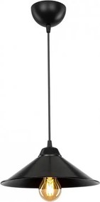 Пластмасов таванен светлинник Felicity E27 в черен цвят 24x24x70см.