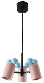 Светлосиньо/розово детско осветително тяло с метален абажур ø 30 cm Mouse II – GTV