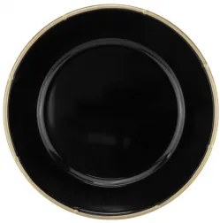 Horecano - Подложна чиния със златен кант PVC ф33см BLACK (HC-931459) (243133)