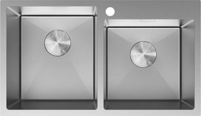 Mexen Xorin мивка стоманена 2-коморна 780 x 450 mm, инокс - 6441782000-01