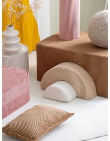 Кафяво велурено игрище от пяна 75x49x37 cm Rainbow Montessori – Wigiwama