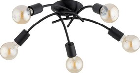Плафон TORIZO 5xE27/15W/230V черен