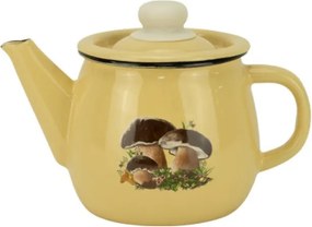 Horecano - Емайлиран чайник 1л Сметана с гъби Н-(2707/2crmMush)