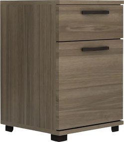 Нощно шкафче Veto от меламин в орехов цвят 40x39x57см.