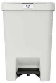 Кош за боклук с педал Brabantia StepUp 1008483, 25 л, Екологични материали, Голям отвор, Светлосив