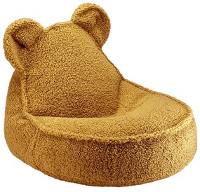 Кафяв детски пуф от букле Bear – Wigiwama