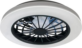 LED димируемо таванно осветително тяло с вентилатор GHANA LED/24W/230V бяло/черно + дистанционно управление