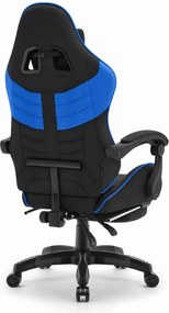 CABRO C501 Гейминг стол с подножка, до 150 кг, черен и син