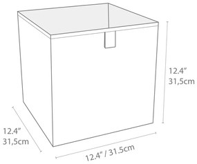 Сива кутия за съхранение Cube - Bigso Box of Sweden