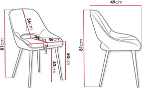 Стол Muz 1143 2pcs-Черен