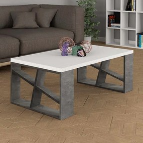Кафе маса Honey от меламин в ретро сиво - бяло 105x60x40см.