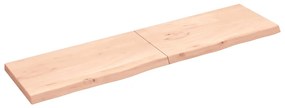 363609 vidaXL Стенен рафт, 200x50x(2-6) см, необработен масивен дъб