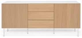 Бял скрин с дъбови врати Edge by Hammel - Hammel Furniture