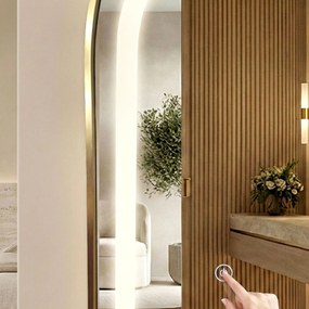 Огледало LED Orbit 50x160cm Brush Gold
