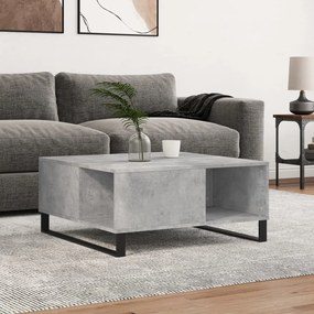 830792 vidaXL Маса за кафе, бетонно сива, 80x80x36,5 см, инженерно дърво