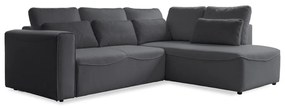Тъмносив ъглов разтегателен диван (променлив) Homely Tommy - Miuform