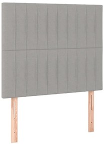 3116552 vidaXL Горни табли за легло, 2 бр, светлосиви,90x5x78/88 см, плат