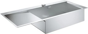 Кухненски умивалник K1000, 116 x 52cm, с дясна купа и отцедник