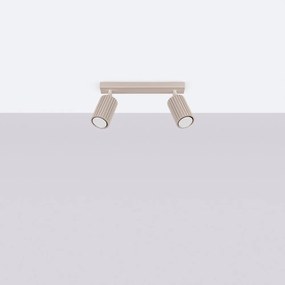 Кафяво-сив метален прожектор 6,5x30 cm Gleam – Sollux