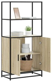 Sonata H Висока дъска Сонома дъб 68x35x139 cm Обработено дърво и метал