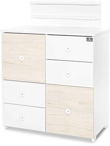 LORELLI Classic Шкаф с повивалник БЯЛО/СВЕТЪЛ ДЪБ