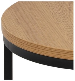 Кръгли странични масички в комплект от 2 бр. с дъбов плот ø 45 cm Spiro – Actona