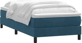 3315901 vidaXL Боксспринг легло с матрак, тъмносиньо, 80x210 cm, кадифе