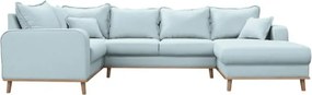 Светлосин ъглов диван (десен ъгъл) Beata - Ropez