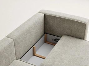 Бежов шенилов сгъваем/с място за съхранение ъглов диван (ляв ъгъл) Velto – Maison de Rêve