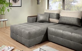 Разтегателен ъглов диван с подлакътник етажерка Мелвин S