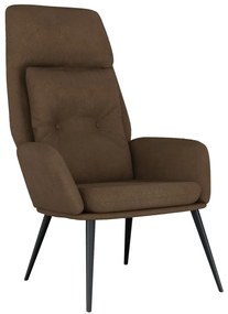 341279 vidaXL Релакс стол, кафяв, изкуствен велур