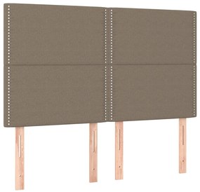 3116194 vidaXL Горни табли за легло, 4 бр, таупе, 72x5x78/88 см, плат
