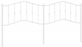 373876 vidaXL Метална табла за глава, бяла, 200 см