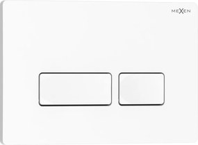 Mexen Tex 04 бутон за промиване, бял гланц - 6104-01