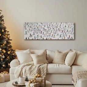 Картина на платно – Скиори в зимния парк