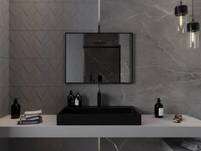 Mexen Loft правоъгълно огледало за баня 80 x 60 cm, черна рамка - 9852-080-060-000-70