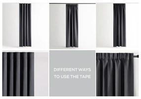 Тъмносиво термо/dimout перде 140x245 cm Kierra – Restilo
